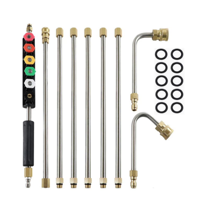 Power Washer Gun Replacement - 高圧洗浄機延長ロッド パワーウォッシャー ガタークリーニングツール 伸縮式交換用ガン 窓クリーニングノズル 9パック