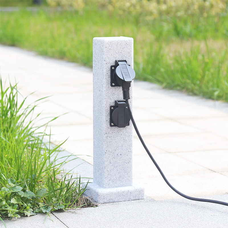 Outdoor Power Outlet Weatherproof - 垂直電源ソケット PE 防水屋外ソケットヴィラ中庭庭用
