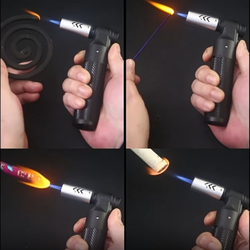 Outdoor Kitchen Power Burner - 正直なガスライター ジェットブタンシガーライター 防風 キッチン バーベキュー メタルターボ