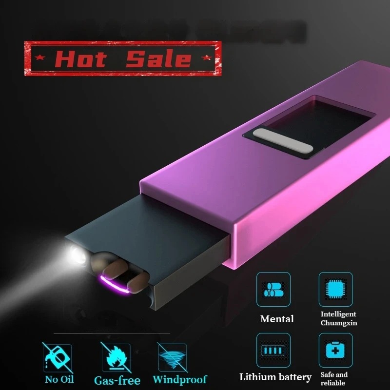 Outdoor Kitchen Power Burner - ポータブルパルスアーク電子ライター屋外防風LEDパワーディスプレイキャンドルガスストーブ金属フレームレス点火装置キッチンツール