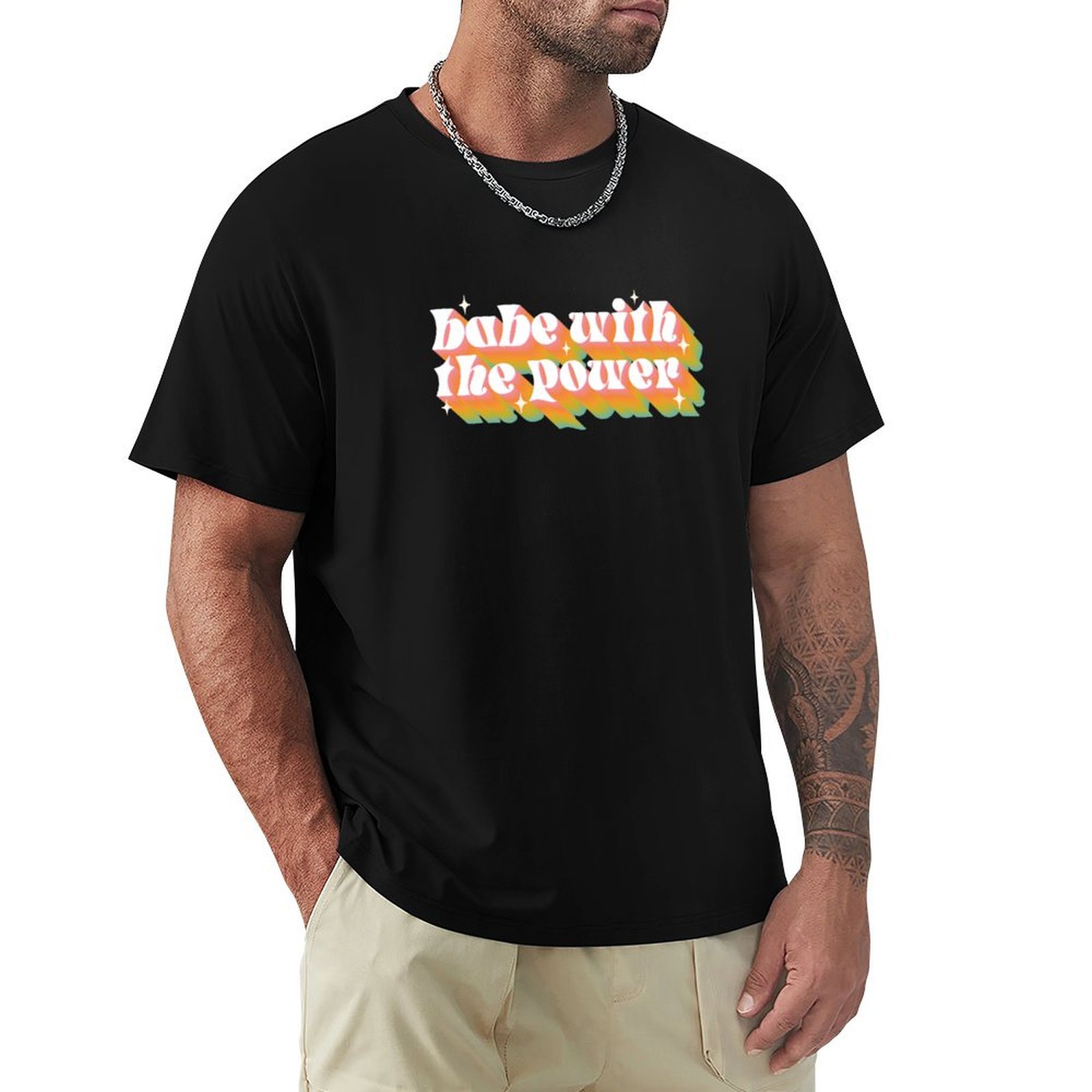 Outdoor Power Plus - パワフルなベイブTシャツ、プラスサイズ、アウトドアカジュアルトップス