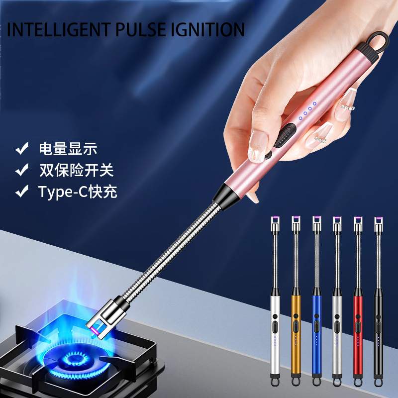 Outdoor Kitchen Power Burner - クリエイティブ電気孤独な電子パルス点火家庭用キッチンアーティファクト屋外防風長距離充電ライター Wh