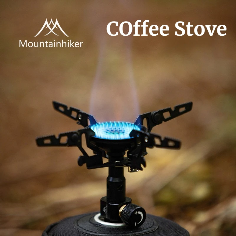 Outdoor Kitchen Power Burner - MOUNTAINHIKER アウトドア 3300W ハイパワーガスストーブ キャンプ用 ブラック