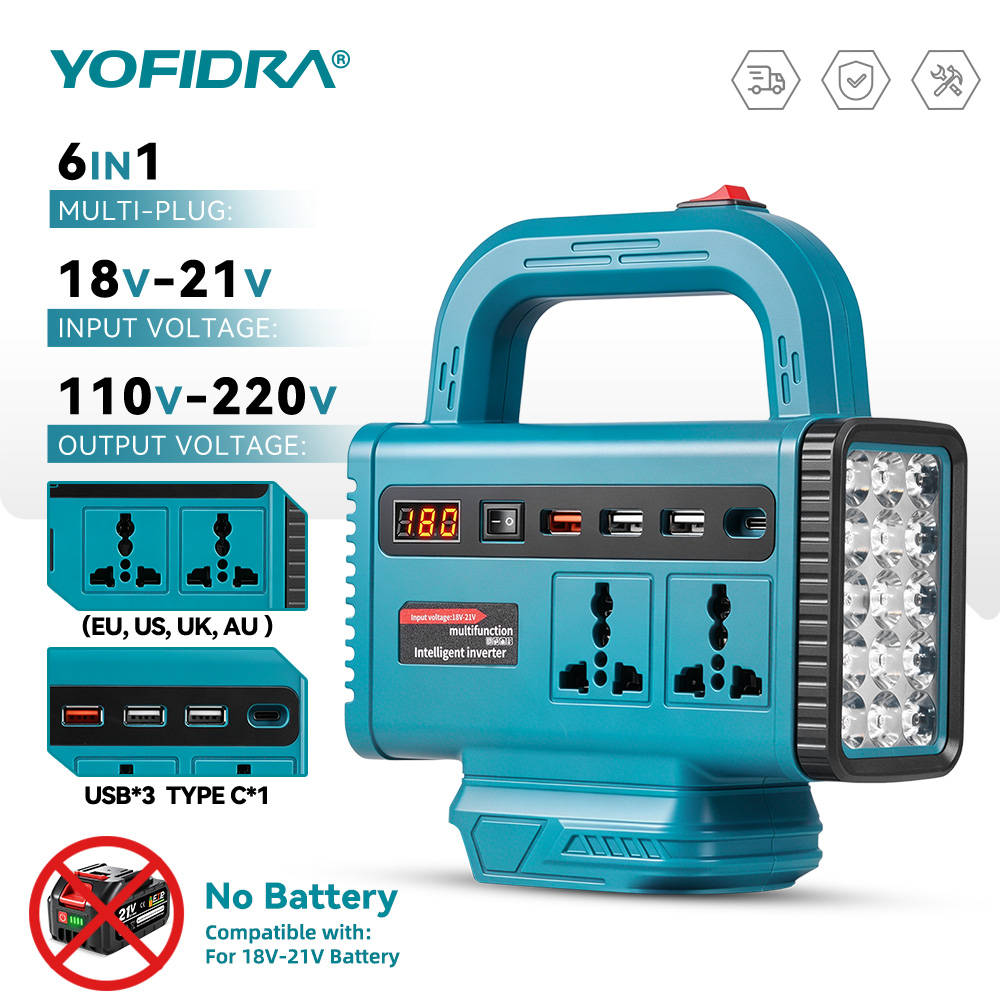 Outdoor Usb Power Outlet - YOFIDRA 220V ポータブルパワーインバーター 屋外緊急電源 USB Type-C