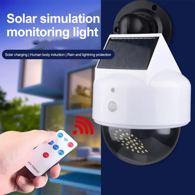 Outdoor Power Outlet Weatherproof - モーションセンサー付きソーラーシミュレーションカメラ,仮想カメラ,屋外常夜灯,偽の照明,街路や庭のランプ,壁のランプ