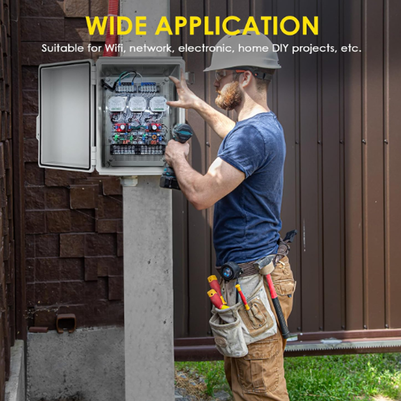 ABS樹脂製、IP66電気制御盤、屋外防水電源ボックス、屋内 - Outdoor Power Cable Junction Box のレビューと価格