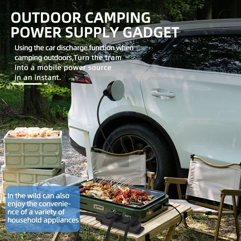 ポータブル16A 4KW電気自動車EV充電器V2Lケーブルサ - Outdoor Power Plus のレビューと価格
