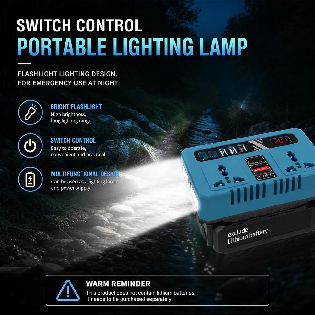 リチウムバッテリーパワーインバーター 200W 18V から - Outdoor Usb Power Outlet のレビューと価格