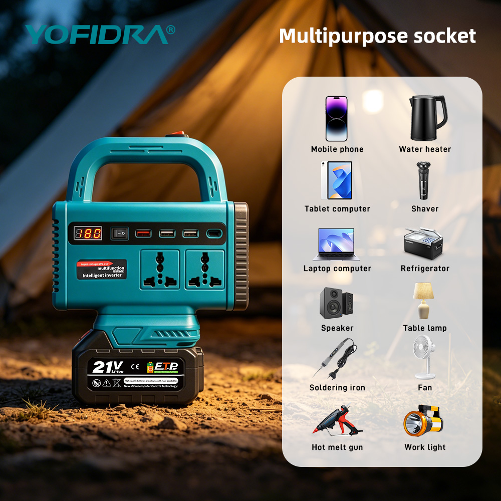 YOFIDRA 220V ポータブルパワーインバーター 屋外 - Outdoor Usb Power Outlet のレビューと価格