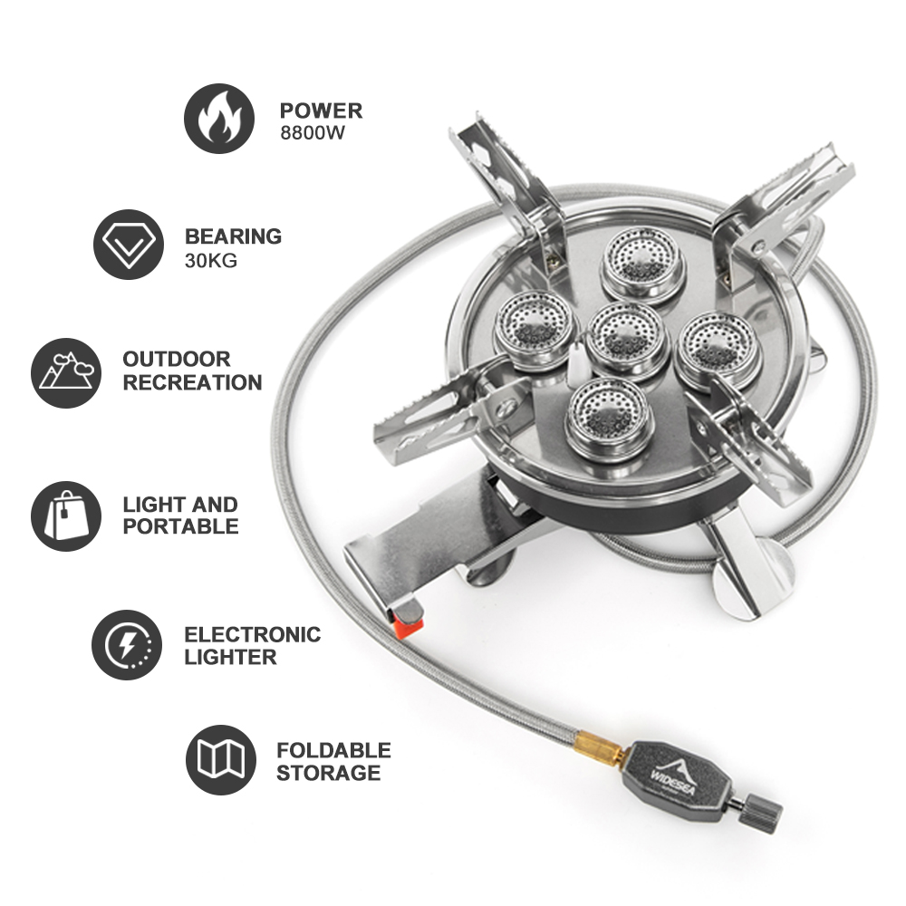 Widesea キャンプ 5in1 ガスストーブ屋外ビッグパ - Outdoor Kitchen Power Burner のレビューと価格
