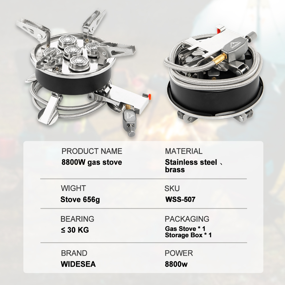Widesea キャンプ 5in1 ガスストーブ屋外ビッグパ - Outdoor Kitchen Power Burner のレビューと価格