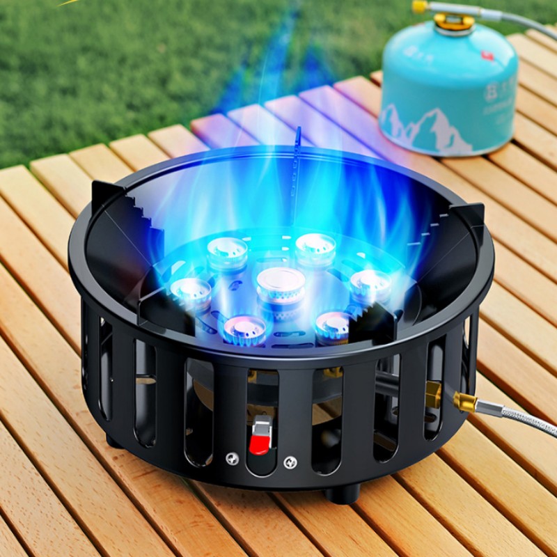 高出力7芯21000Wポータブルキャンプストーブ、強風対応屋 - Outdoor Kitchen Power Burner のレビューと価格