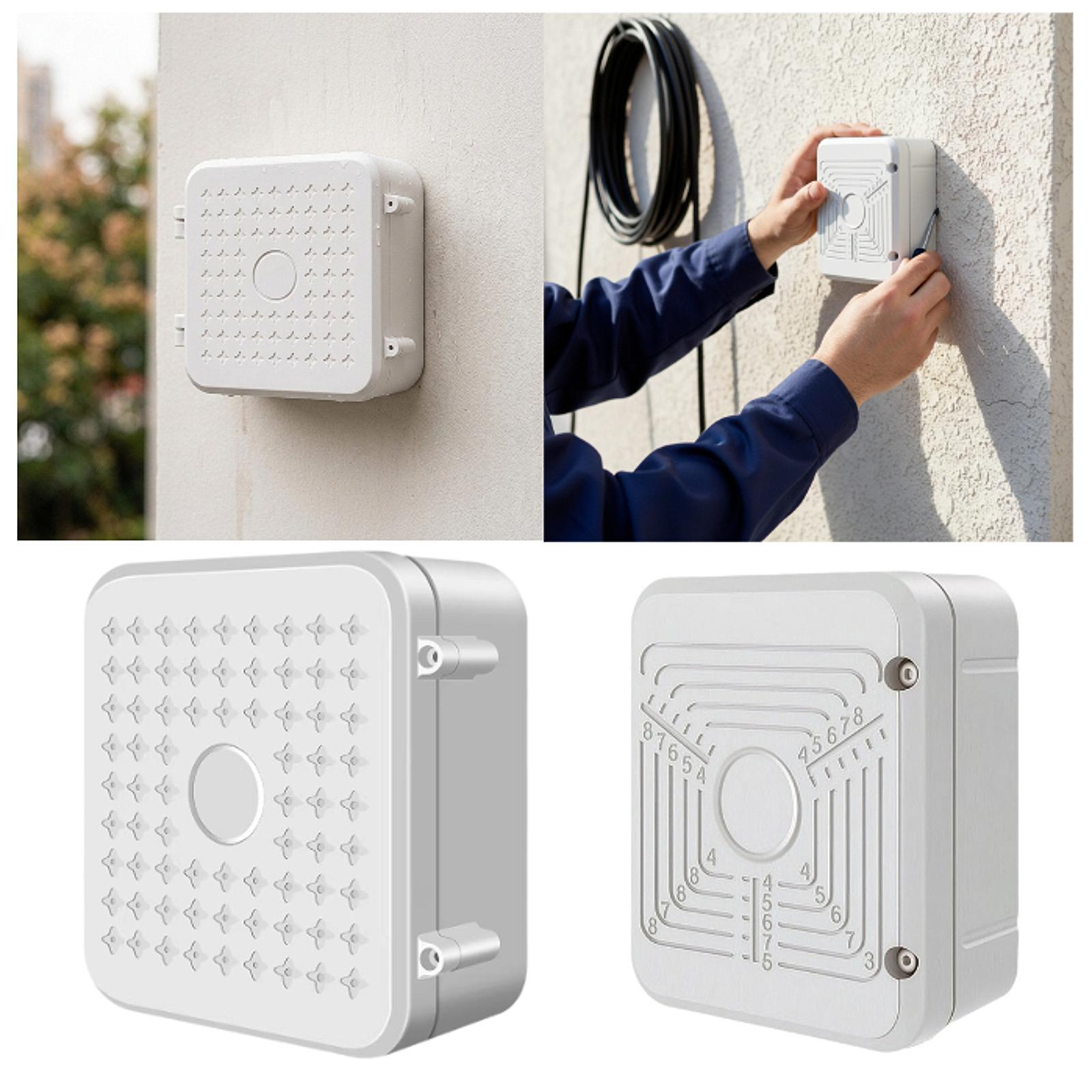 防水電源ボックス電気接続エンクロージャ防塵ケース屋外壁掛けセ - Outdoor Power Cable Junction Box のレビューと価格